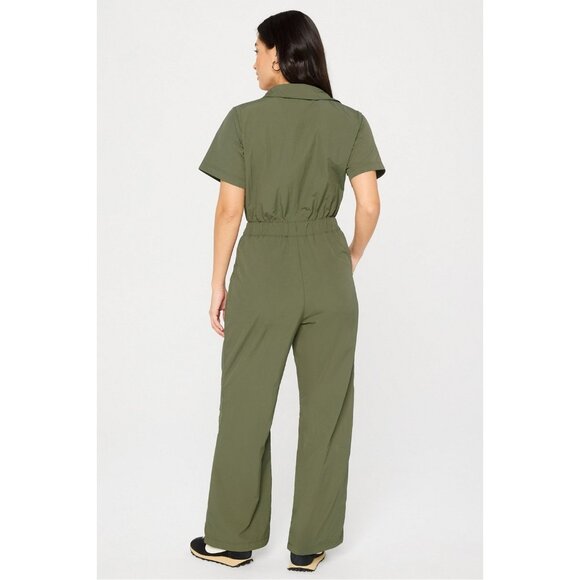 Fabletics Woven Flight Suit‎ in Utility Green XL - Picture 3 of 12